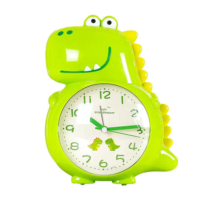 Réveil enfant dinosaure vert en plastique lisse