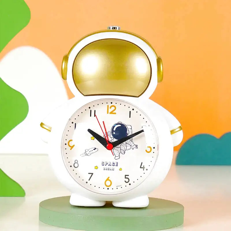 Réveil enfant en forme d’astronaute plastique bleu brillant - Comptoir du Réveil - 