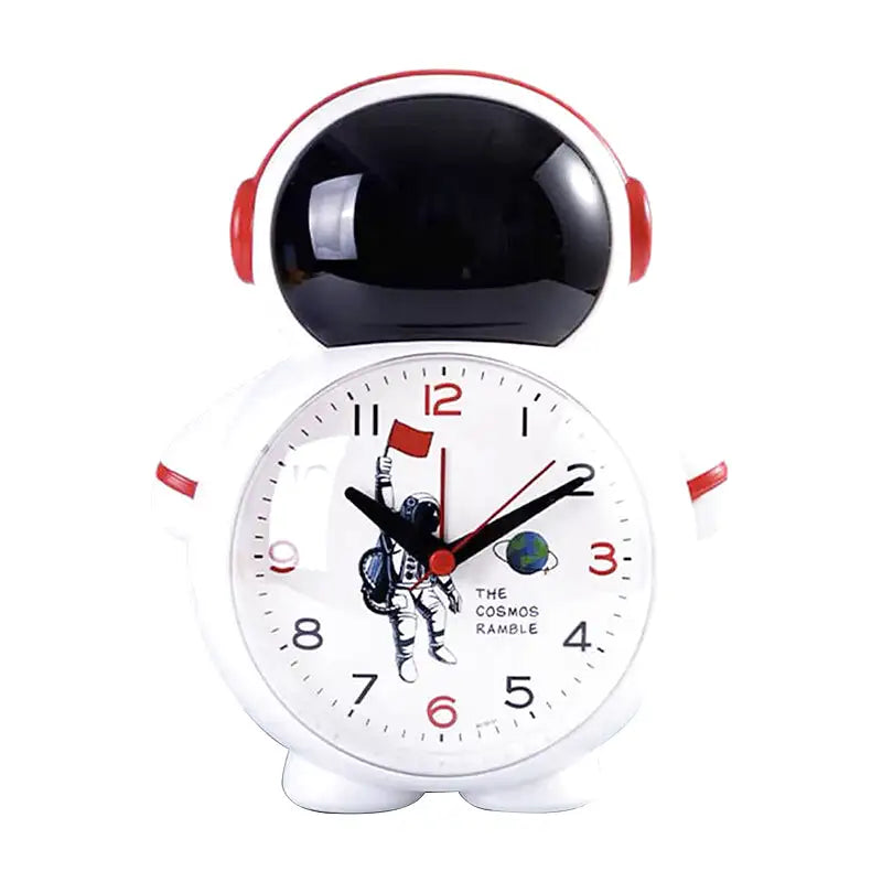 Réveil enfant en forme d’astronaute plastique bleu brillant - Comptoir du Réveil - 