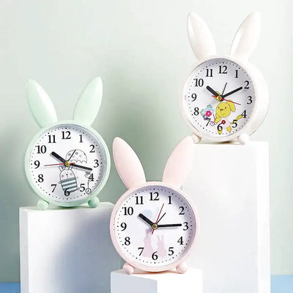 Réveil enfant en plastique blanc motif lapin illustré - Comptoir du Réveil - 