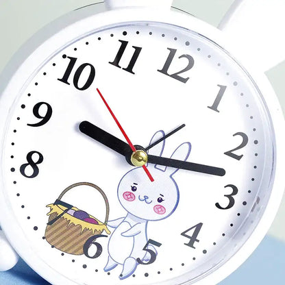 Réveil enfant en plastique blanc motif lapin illustré - Comptoir du Réveil - 