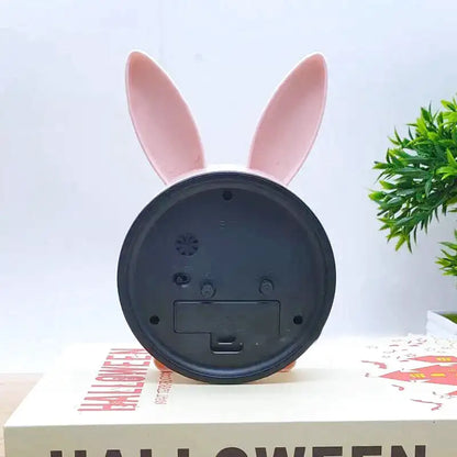 Réveil enfant en plastique blanc motif lapin illustré - Comptoir du Réveil - 