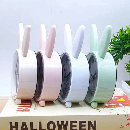 Réveil enfant en plastique blanc motif lapin illustré - Comptoir du Réveil - 