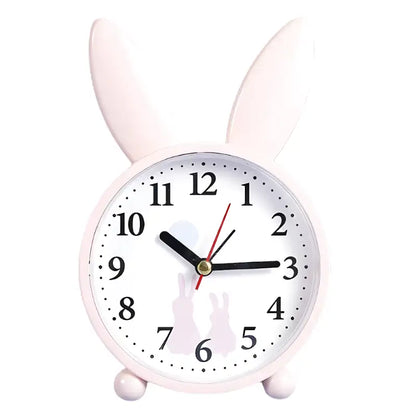 Réveil enfant en plastique blanc motif lapin illustré - Comptoir du Réveil - 