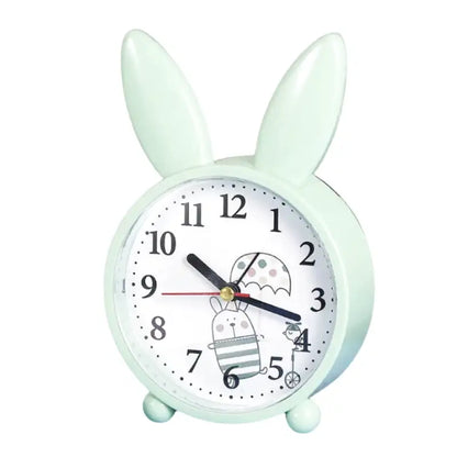 Réveil enfant en plastique blanc motif lapin illustré - Comptoir du Réveil - 