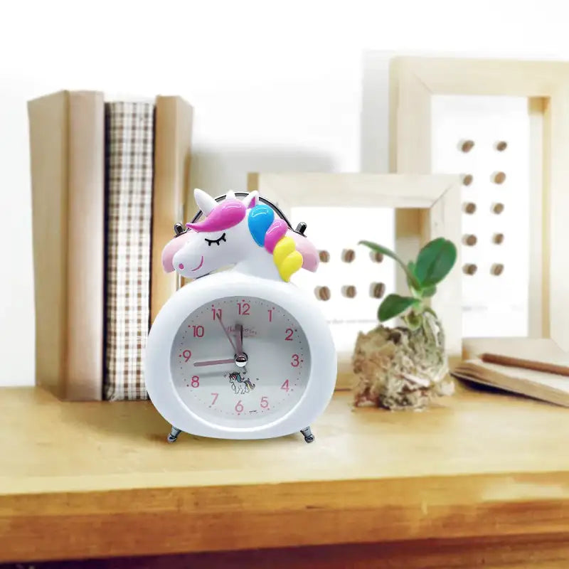 Réveil enfant en plastique licorne multicolore - Comptoir du Réveil - 