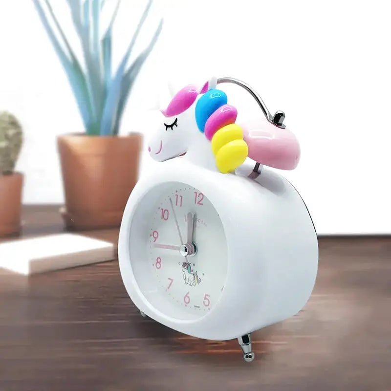Réveil enfant en plastique licorne multicolore - Comptoir du Réveil - 
