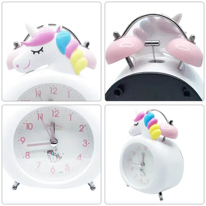 Réveil enfant en plastique licorne multicolore - Comptoir du Réveil - 