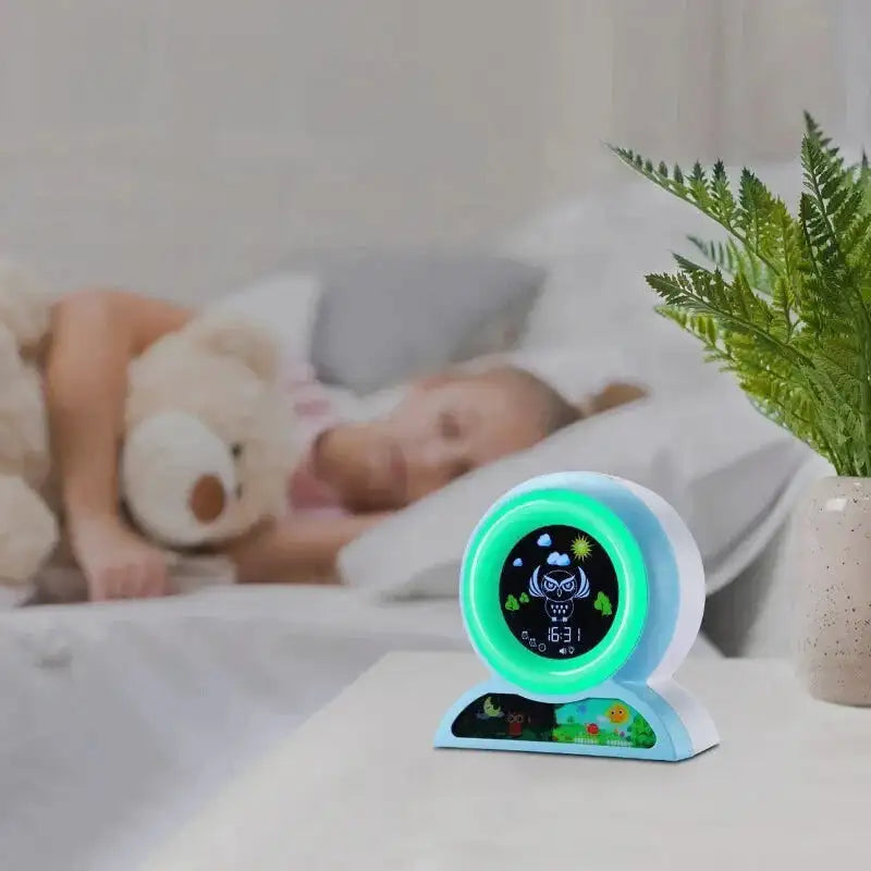 Réveil enfant hibou numérique plastique décor forêt étoilée - Comptoir du Réveil - 