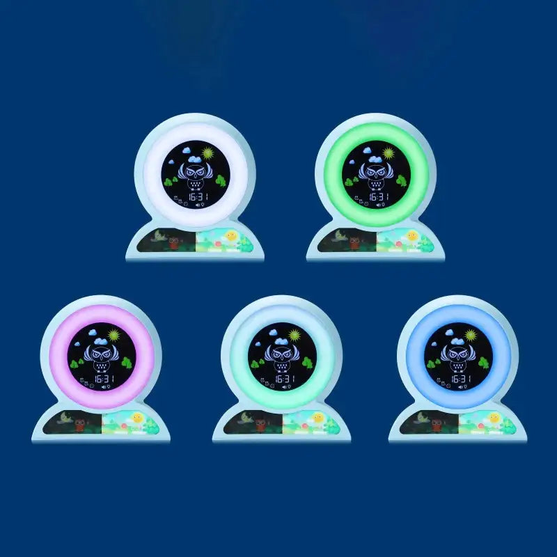 Réveil enfant hibou numérique plastique décor forêt étoilée - Comptoir du Réveil - 