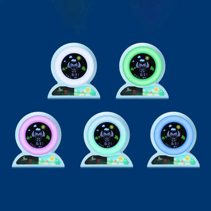 Réveil enfant hibou numérique plastique décor forêt étoilée - Comptoir du Réveil - 