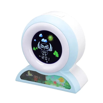 Réveil enfant hibou numérique plastique décor forêt étoilée - Comptoir du Réveil - 