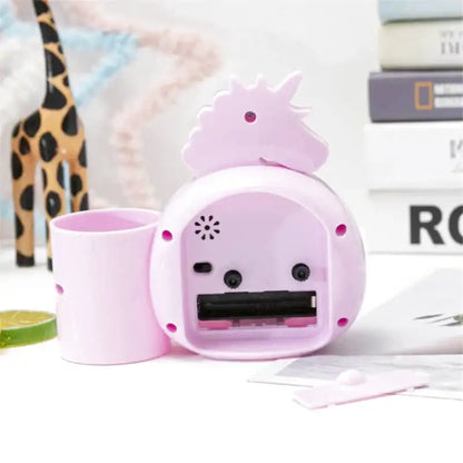Réveil enfant licorne rose avec pot à crayons - Comptoir du Réveil - 
