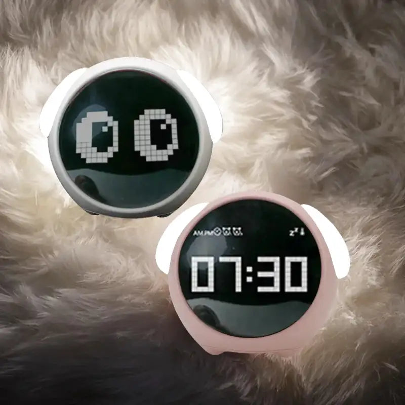 Réveil enfant rond blanc avec oreilles décoratives - Comptoir du Réveil - 