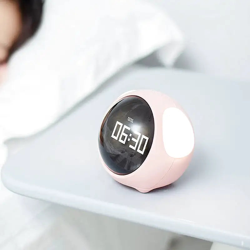 Réveil enfant rond blanc avec oreilles décoratives - Comptoir du Réveil - 