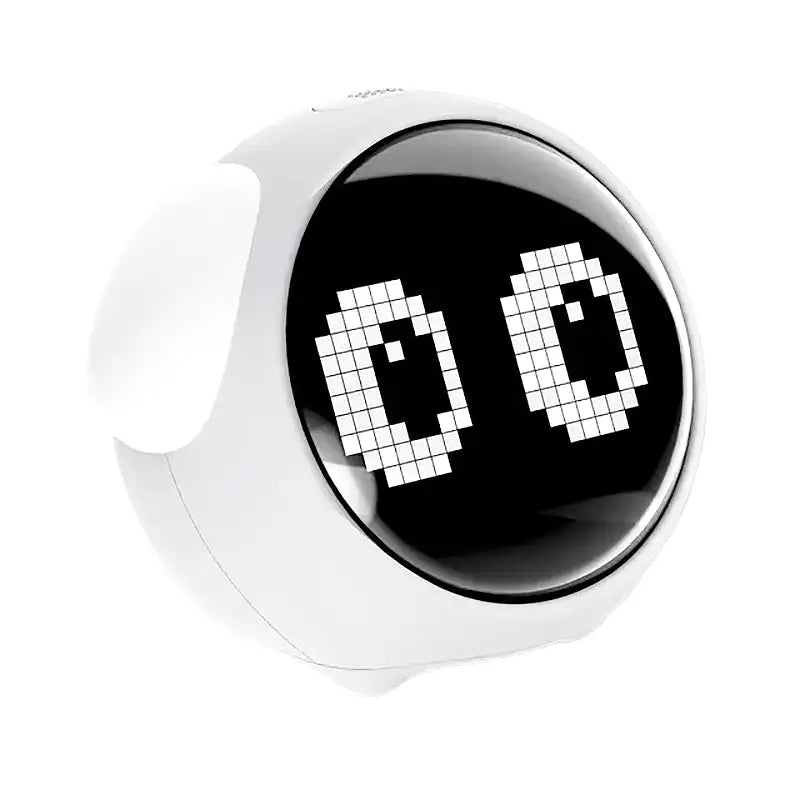 Réveil enfant rond blanc avec oreilles décoratives - Comptoir du Réveil - 