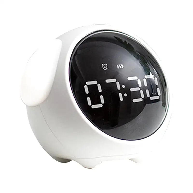 Réveil enfant rond blanc avec oreilles décoratives - Comptoir du Réveil - 