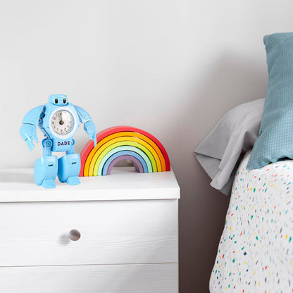 Réveil robot bleu transformable en plastique pour enfant -  - reveil-garcon-robot-analogique - ["analogique","enfant","gar\u00e7on","R\u00e9veil Analogique","r\u00e9veil enfant","\u00e9ducatif"]