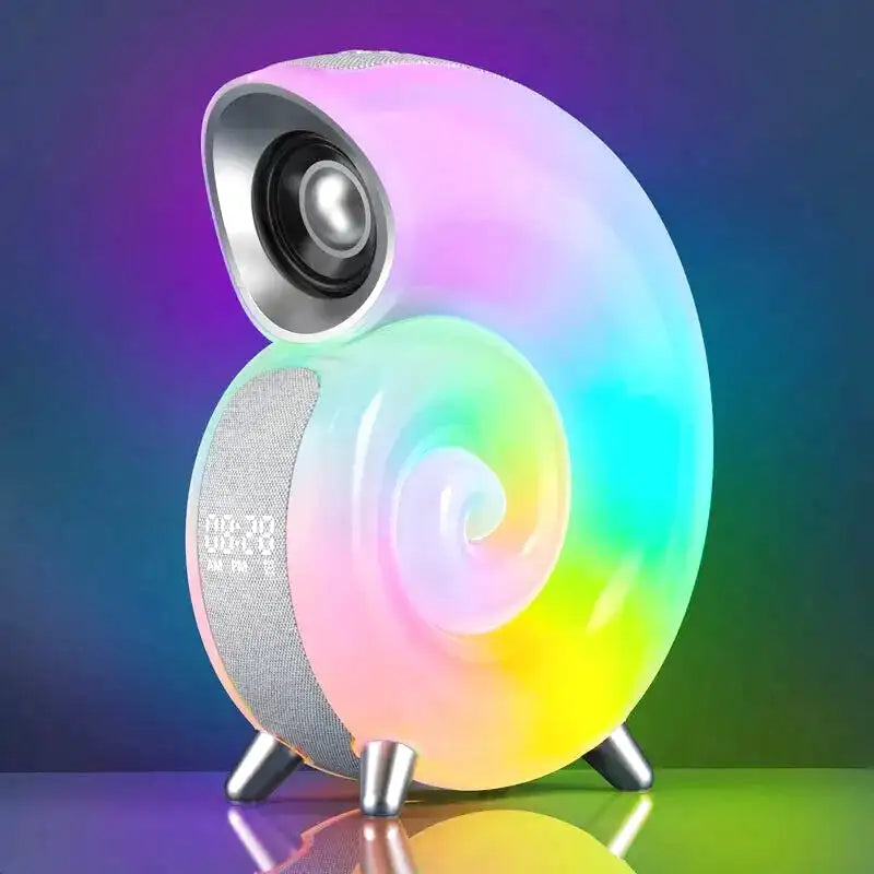 Réveil haut-parleur arc-en-ciel en tissu et plastique - Comptoir du Réveil - 