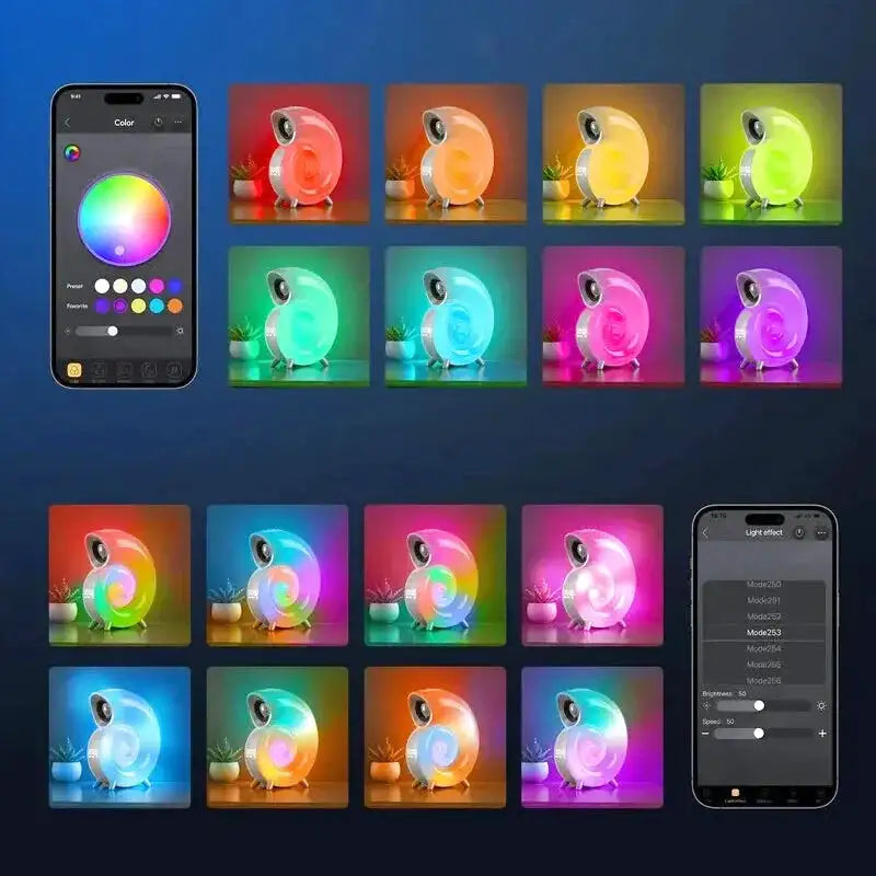 Réveil haut-parleur arc-en-ciel en tissu et plastique - Comptoir du Réveil - 