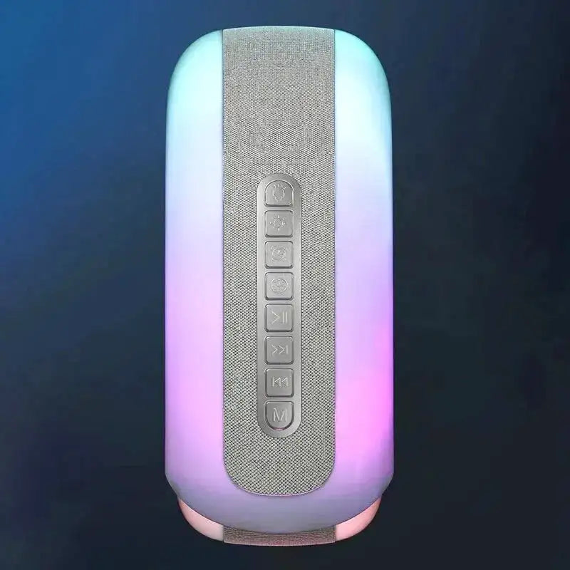 Réveil haut-parleur arc-en-ciel en tissu et plastique - Comptoir du Réveil - 