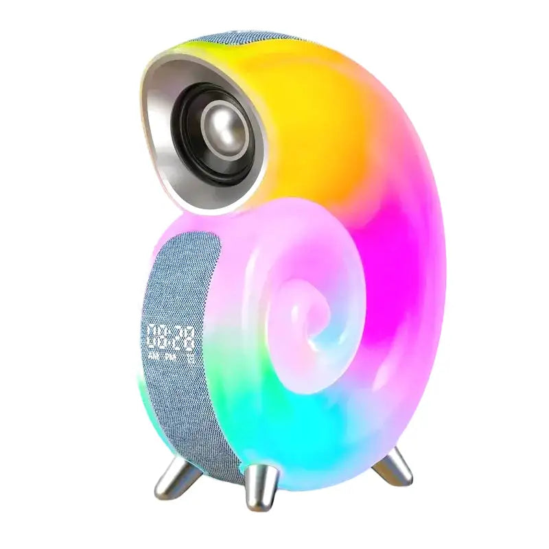 Réveil haut-parleur arc-en-ciel en tissu et plastique - Comptoir du Réveil - 