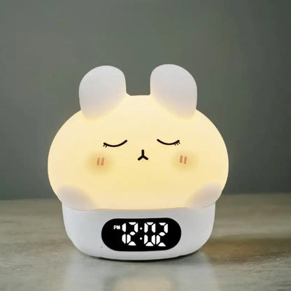 Réveil lapin numérique en plastique mat jaune -  - reveil-veilleuse-bebe - ["ado","enfant","r\u00e9veil enfant","veilleuse"]