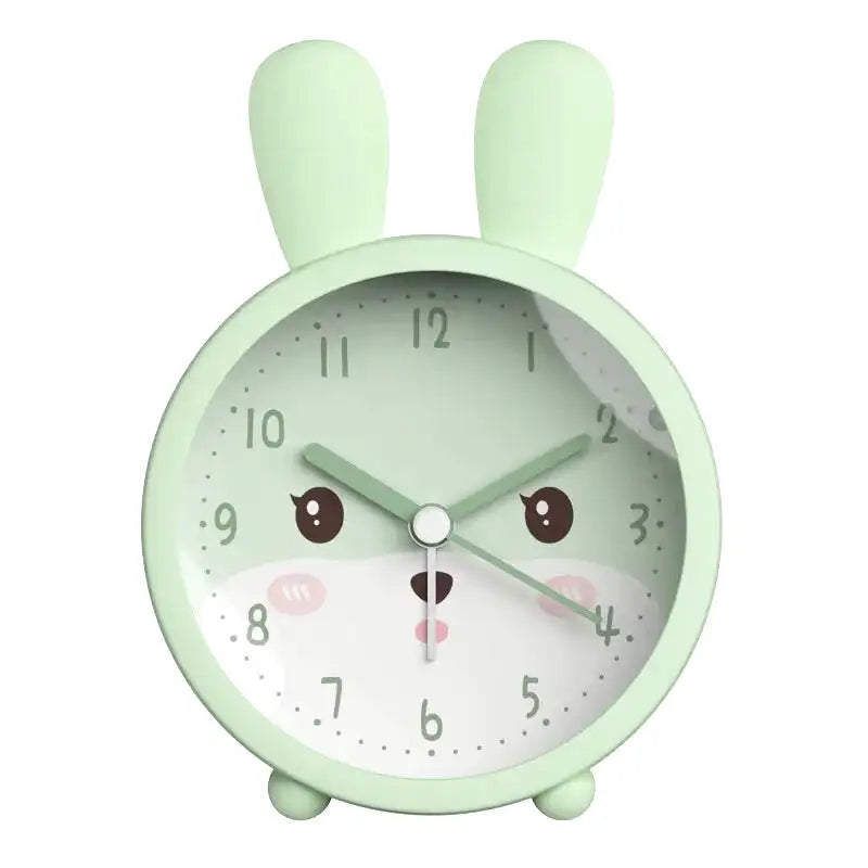 Réveil lapin rond en plastique vert menthe -  - reveil-fille-8-ans - ["ado","lumineux","Radio R\u00e9veil Lumineux"]