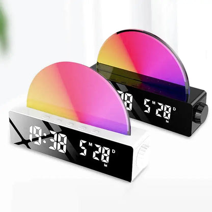 Réveil LED noir avec demi-coupole en verre -  - reveil-simulateur-daube-et-crepuscule - ["intelligent","simulateur d'aube"]