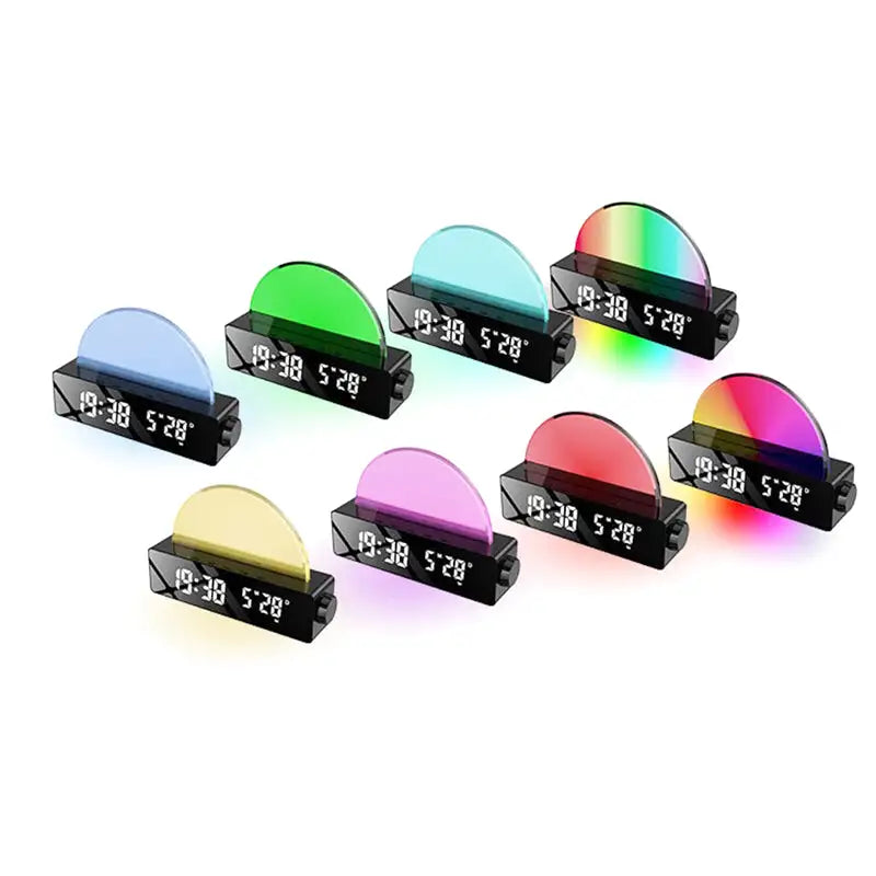 Réveil LED noir avec demi-coupole en verre -  - reveil-simulateur-daube-et-crepuscule - ["intelligent","simulateur d'aube"]