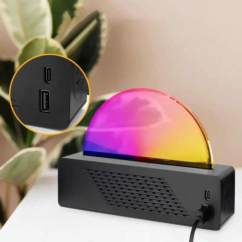 Réveil LED noir avec demi-coupole en verre -  - reveil-simulateur-daube-et-crepuscule - ["intelligent","simulateur d'aube"]