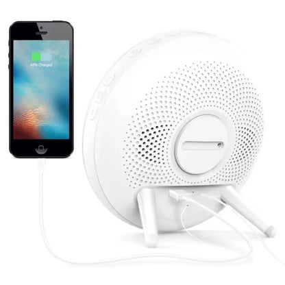 Réveil LED rond avec socle en métal argenté -  - reveil-simulateur-daube-port-usb - ["intelligent","simulateur d'aube"]