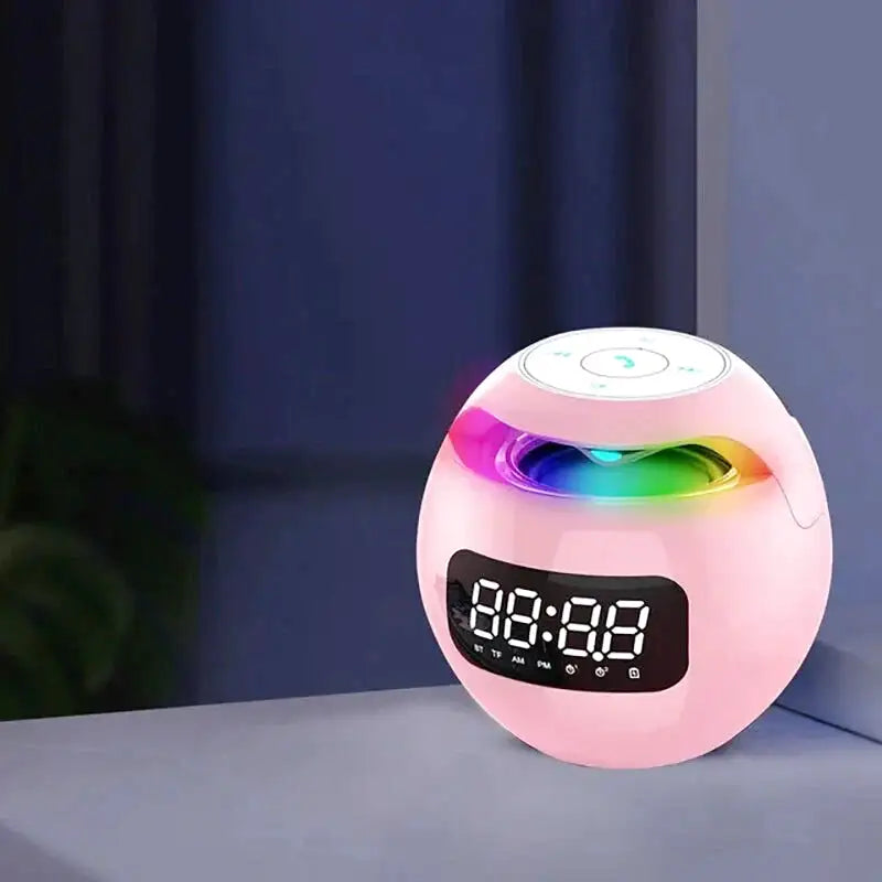Réveil LED sphérique dégradé avec affichage numérique -  - reveil-luminotherapie-musicale - ["bluetooth","luminoth\u00e9rapie","R\u00e9veil bluetooth","veilleuse"]