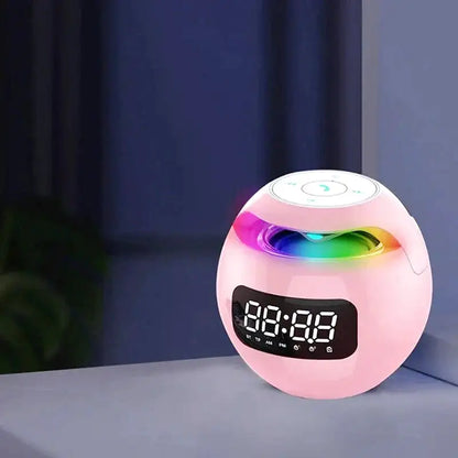 Réveil LED sphérique dégradé avec affichage numérique -  - reveil-luminotherapie-musicale - ["bluetooth","luminoth\u00e9rapie","R\u00e9veil bluetooth","veilleuse"]