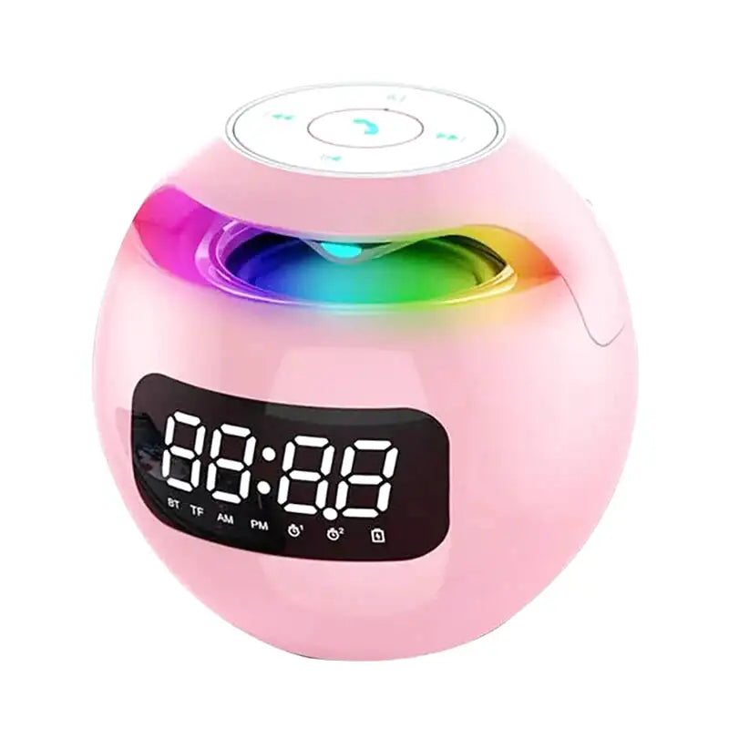 Réveil LED sphérique dégradé avec affichage numérique -  - reveil-luminotherapie-musicale - ["bluetooth","luminoth\u00e9rapie","R\u00e9veil bluetooth","veilleuse"]