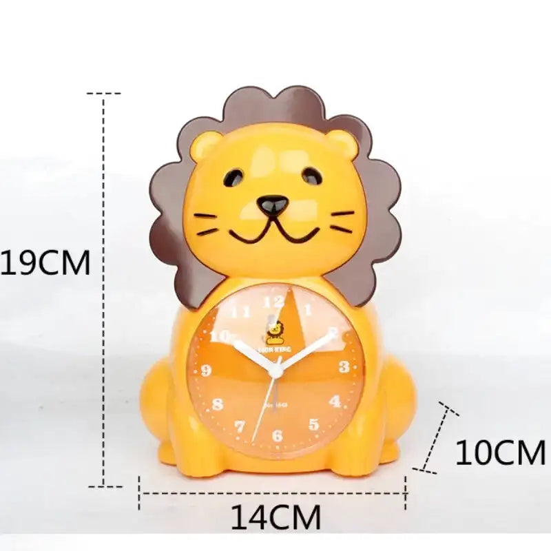 Réveil lion en plastique orange pour chambre d’enfant -  - reveil-enfant-lion - ["analogique","enfant","petit","r\u00e9veil enfant","simple","\u00e9ducatif"]