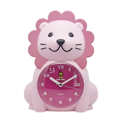 Réveil lion en plastique orange pour chambre d’enfant -  - reveil-enfant-lion - ["analogique","enfant","petit","r\u00e9veil enfant","simple","\u00e9ducatif"]