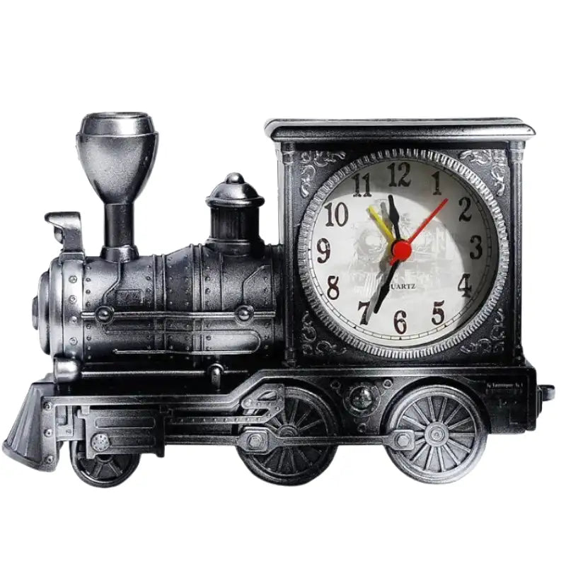Réveil locomotive en métal bronze style vintage -  - reveil-vintage-train - []