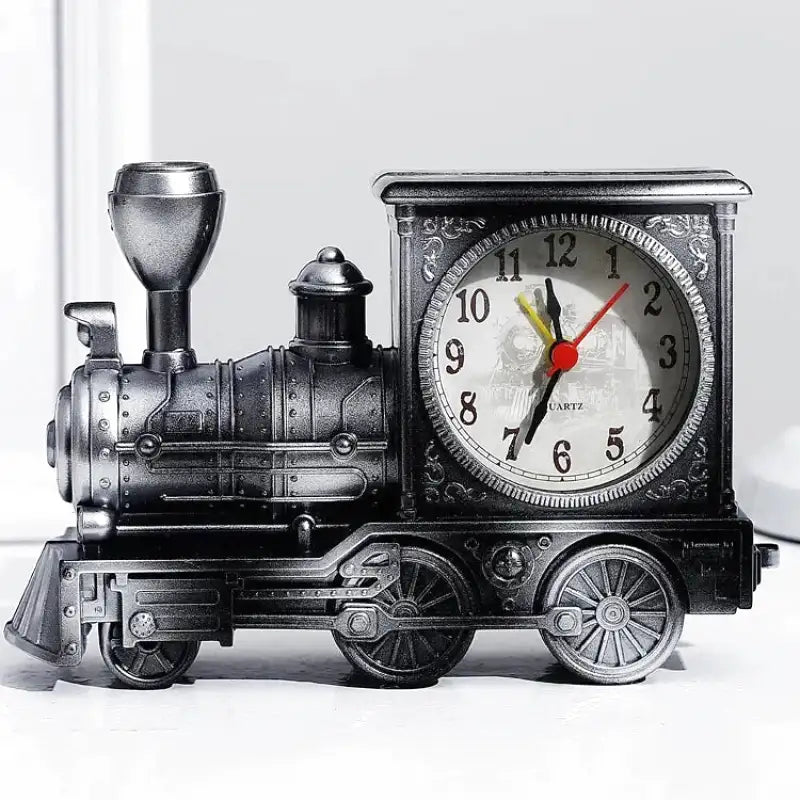 Réveil locomotive en métal bronze style vintage -  - reveil-vintage-train - []