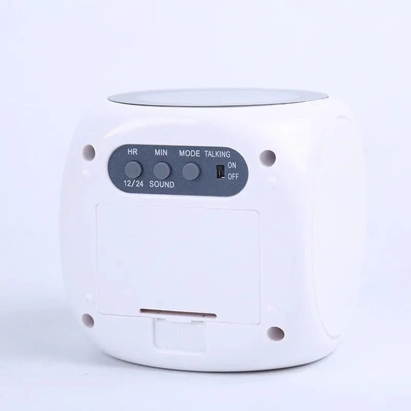 Réveil projecteur sphérique blanc avec écran LCD -  - reveil-lumineux-au-plafond - ["lumineux","projecteur","radio reveil projecteur","Radio R\u00e9veil Lumineux","r\u00e9veil projecteur"]