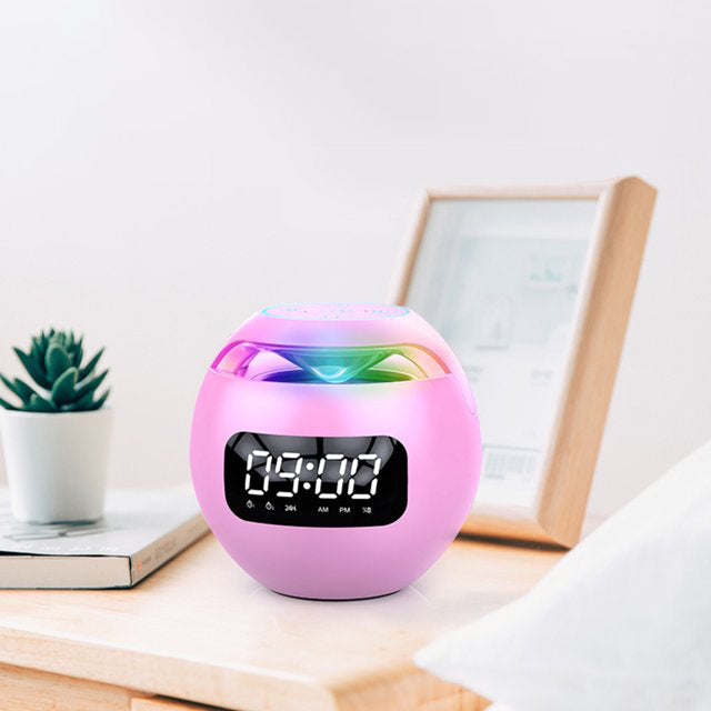 Réveil LED sphérique dégradé avec affichage numérique -  - reveil-luminotherapie-musicale - ["bluetooth","luminoth\u00e9rapie","R\u00e9veil bluetooth","veilleuse"]