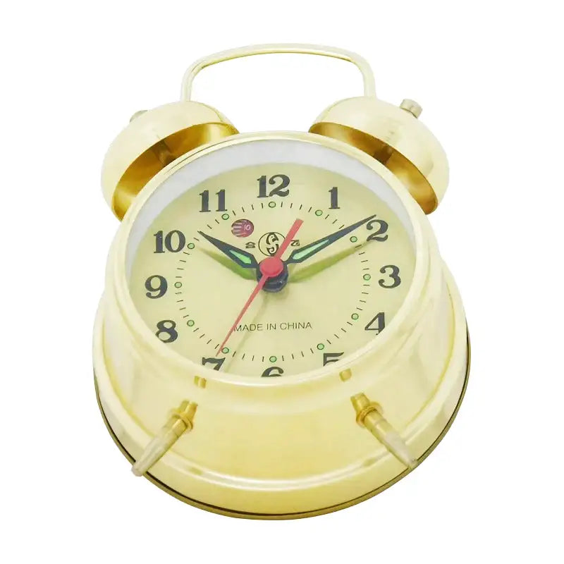 Réveil mécanique doré à double cloche vintage -  - reveil-mecanique-cloche - ["analogique","Jour Nuit","R\u00e9veil Analogique"]