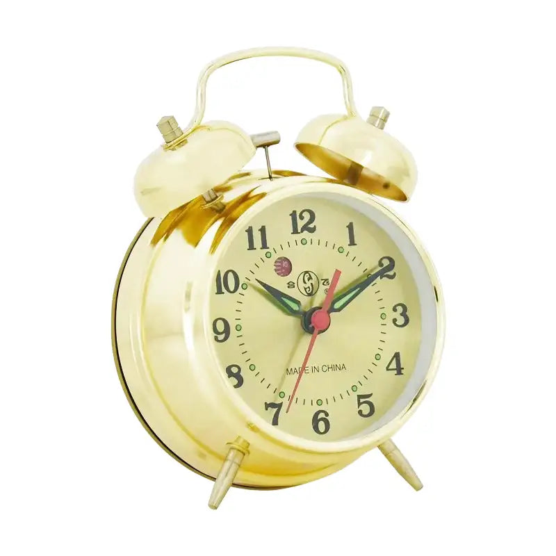 Réveil mécanique doré à double cloche vintage -  - reveil-mecanique-cloche - ["analogique","Jour Nuit","R\u00e9veil Analogique"]