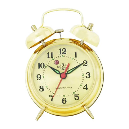 Réveil mécanique doré à double cloche vintage -  - reveil-mecanique-cloche - ["analogique","Jour Nuit","R\u00e9veil Analogique"]