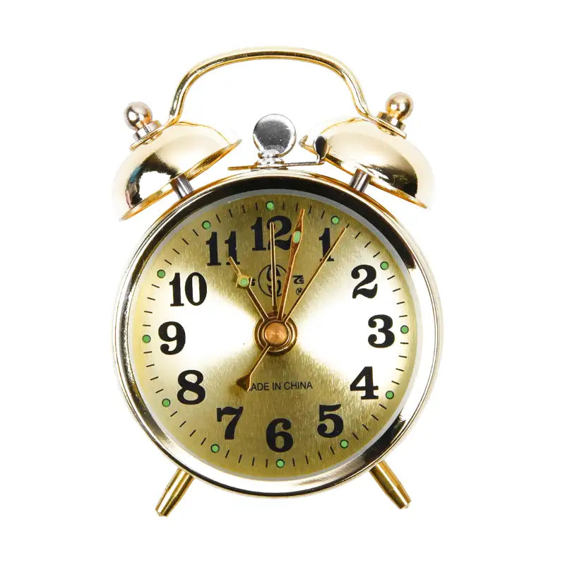 Réveil mécanique doré style rétro à doubles cloches -  - reveil-mecanique-avec-cloches - ["analogique","Jour Nuit","lumineux","Radio R\u00e9veil Lumineux","R\u00e9veil Analogique"]