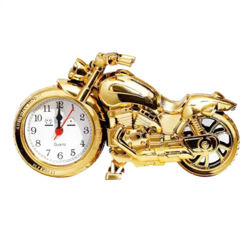 Réveil moto décoratif en métal chromé -  - reveil-vintage-moto - []