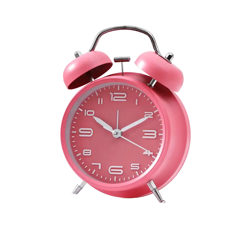 Réveil noir mat style rétro en métal chromé -  - reveil-ado-original - ["ado","analogique","m\u00e9canique","petit","R\u00e9veil Analogique","simple","vintage"]