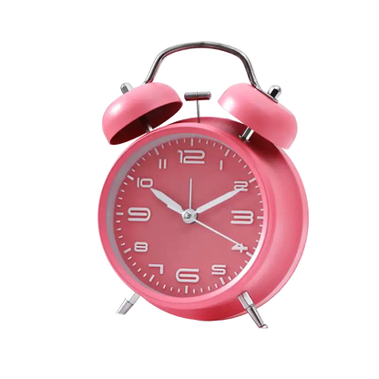 Réveil noir mat style rétro en métal chromé -  - reveil-ado-original - ["ado","analogique","m\u00e9canique","petit","R\u00e9veil Analogique","simple","vintage"]