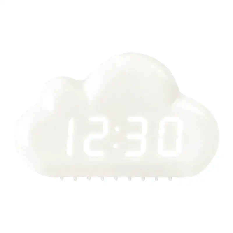 Réveil nuage en plastique avec affichage LED blanc -  - reveil-enfant-nuage - ["enfant","lumineux","Radio R\u00e9veil Lumineux","r\u00e9veil enfant","\u00e9ducatif"]