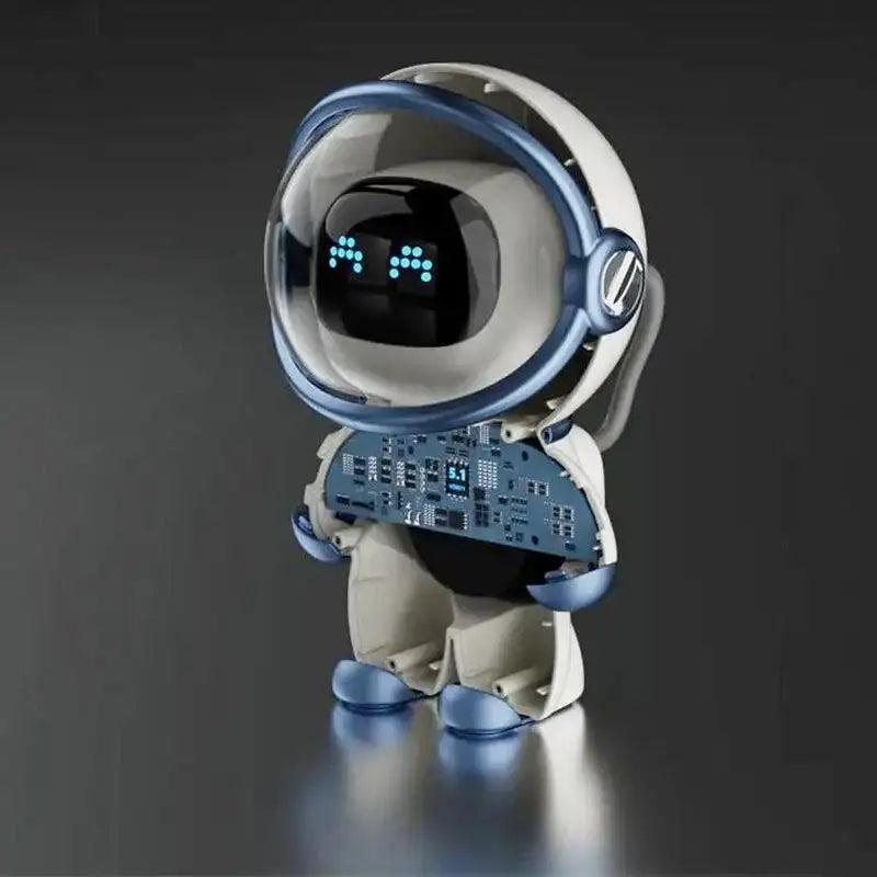 Réveil numérique astronaute en plastique blanc et bleu -  - reveil-garcon-ado - ["ado","bluetooth","gar\u00e7on","intelligent","Jour Nuit","R\u00e9veil bluetooth","veilleuse"]